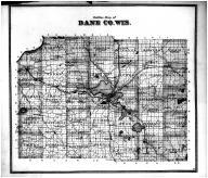 Dane County Outline Map, Dane County 1873